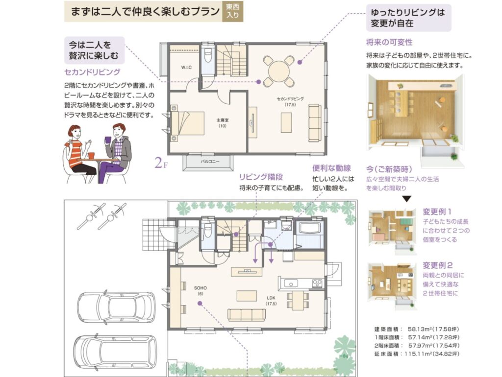 2人暮らしにも快適な設計