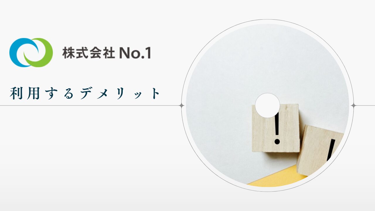 株式会社No.1を利用するデメリット