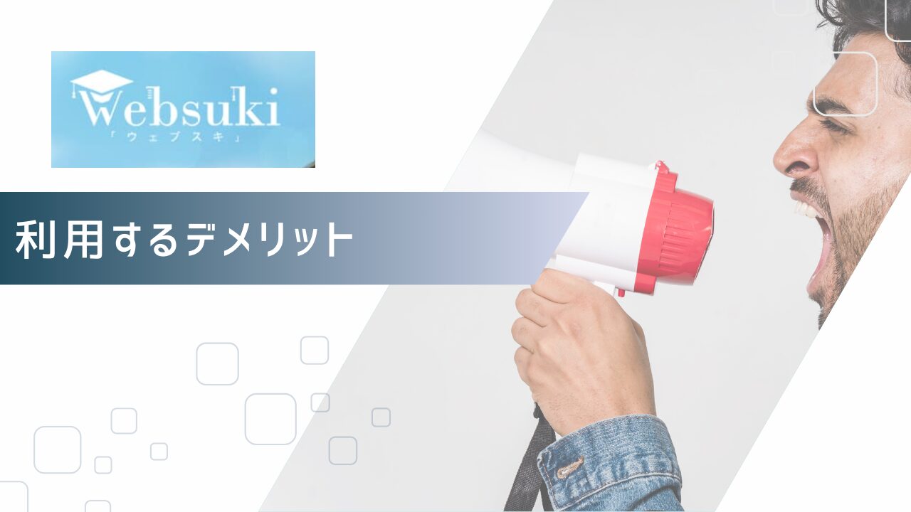 ウェブスキを利用するデメリット