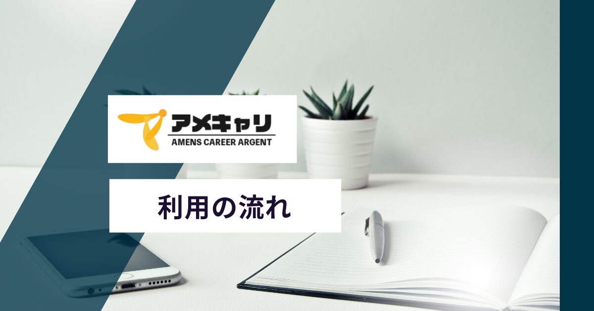 アメキャリ利用申し込みから入社までの流れ