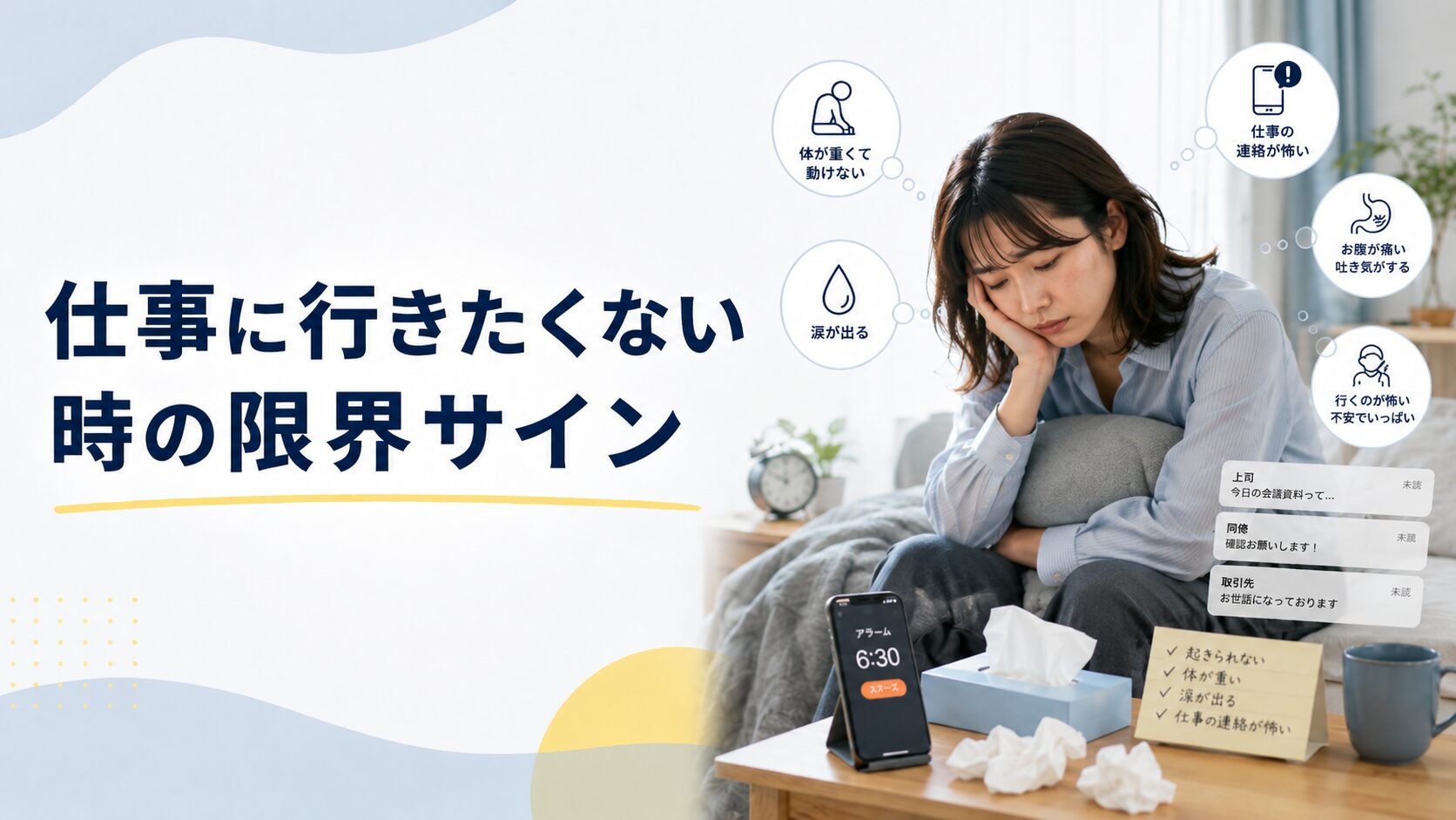 仕事に行きたくない時の限界サイン